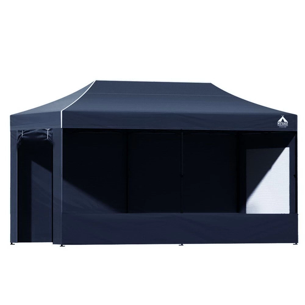 Instahut Gazebo 3x6m Folding Wedding Tent Gazebos Shade Navy - Image 2