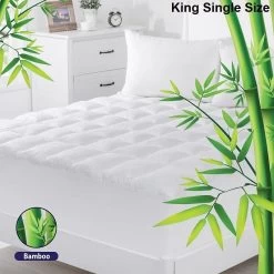 King Single Bamboo & Microfibre Mattress Topper Pad