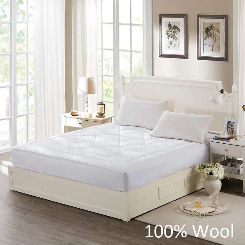 King Size Wool Mattress Topper With Fitted Skirt