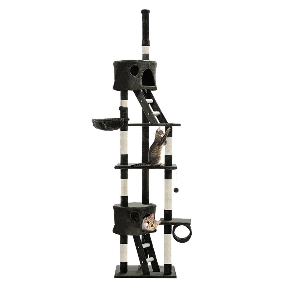 I.Pet Cat Tree Scratching Post Scratcher Tower Condo House Wood Ceiling High 260cm - Image 2