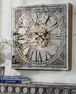 Square Mirror Wall Clock