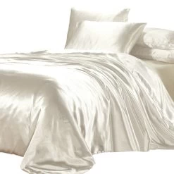 Satin Quilt Cover - Ivory Cream