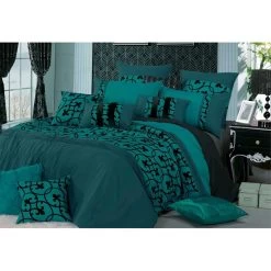 King Size Teal Green 3pcs Quilt Cover / Doona Cover Set