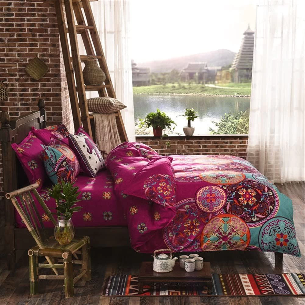 Medit Super King Size Bed Quilt Doona Duvet Cover & Pillow Cases Set - Image 2