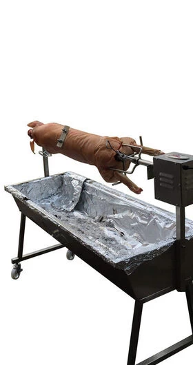 Large Stainless Steel Spit Roaster Rotisserie Charcoal BBQ Grill 30kg Motor 2 Ye - Image 7