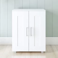 Montreal Double Door Cupboard W/ 3 Shelves In White