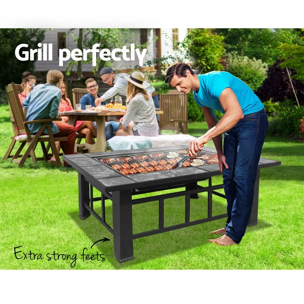 Grillz Fire Pit BBQ Grill Stove Table Ice Pits - Image 6