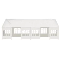 Huge 12m X 6m Outdoor Event Gazebo Party Tent Marquee Wedding Canopy Shade White