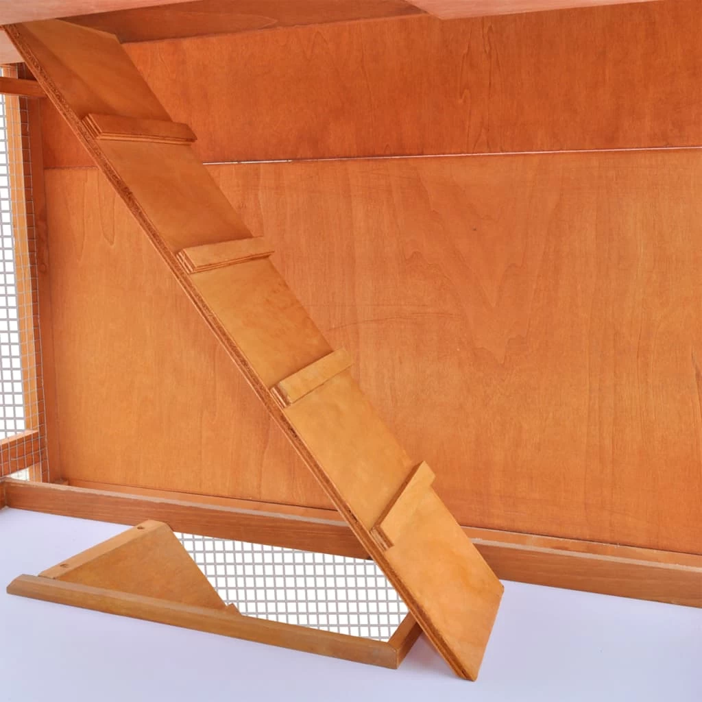 Outdoor Rabbit Hutch Small Animal House Pet Cage 3 Layers Wood VidaXL - Image 6