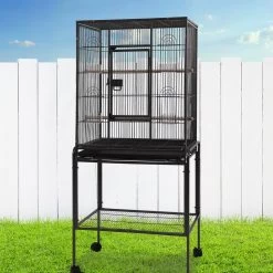 I.Pet Bird Cage Large Parrot Aviary With Stand Budgie Cages 144CM Accessories