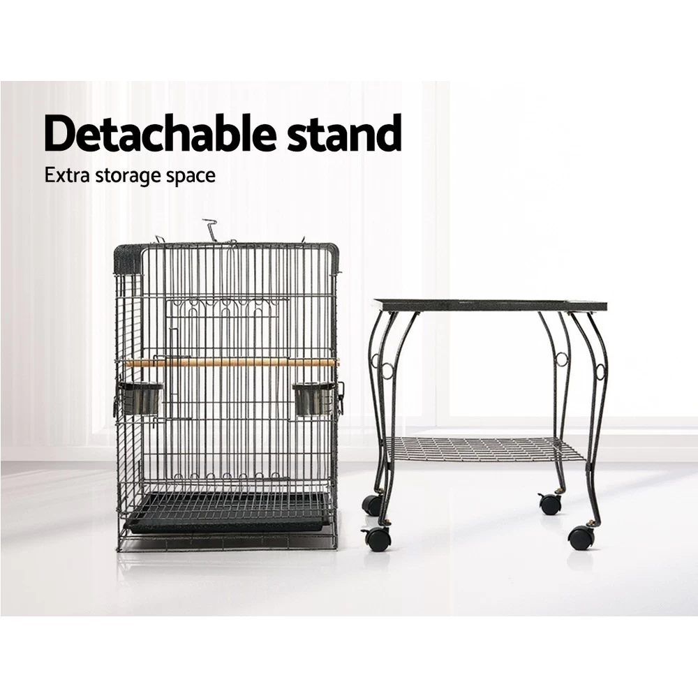 I.Pet Bird Cage Pet Cages Aviary 145CM Large Travel Stand Budgie Parrot Toys - Image 8
