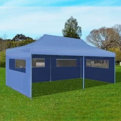 Blue Foldable Pop-up Party Tent 3 X 6 M VidaXL