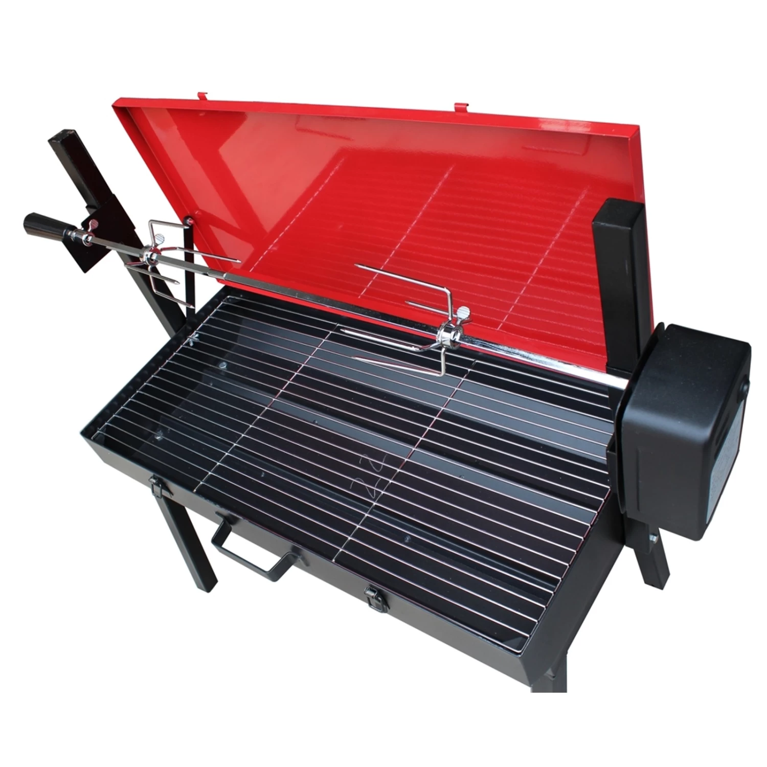 Portable BBQ Rotisserie With Red Lid - PBR-3060 (Factory Second) - Image 3