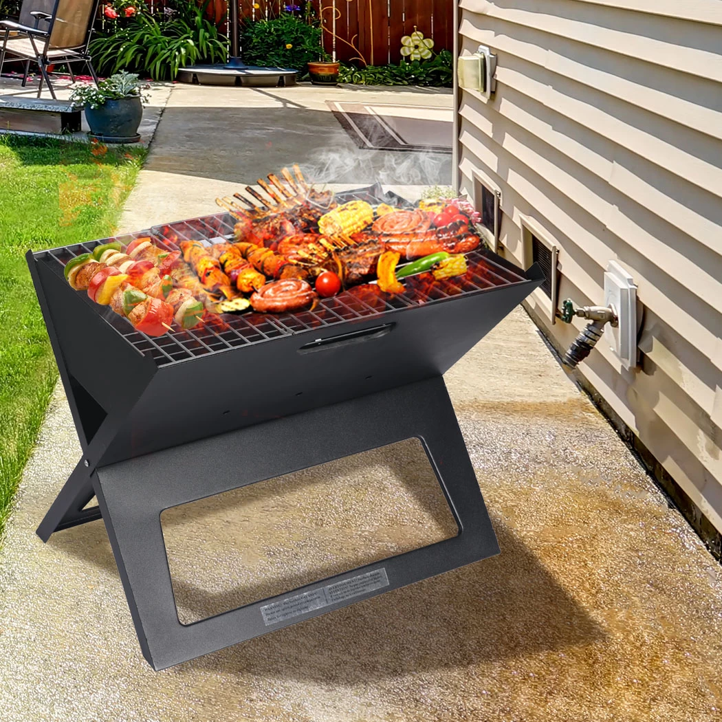 Moyasu Portable Charcoal BBQ Grill Outdoor Camping Barbecue Set Picnic Foldable - Image 7