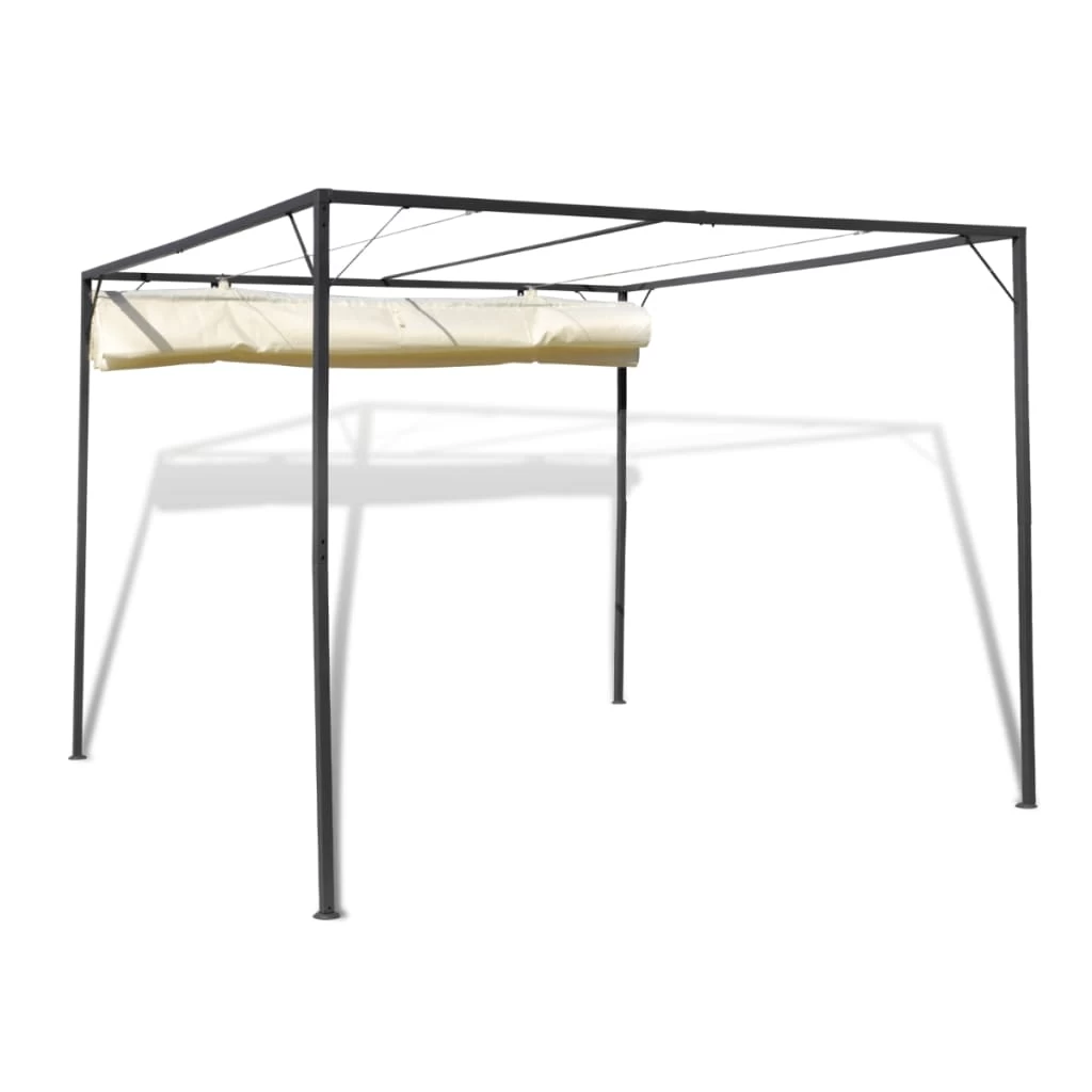 Garden Gazebo With Retractable Roof Canopy VidaXL - Image 4