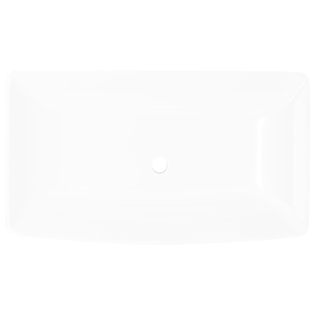 Luxury Ceramic Basin Rectangular Sink White 71 X 39 Cm VidaXL - Image 3