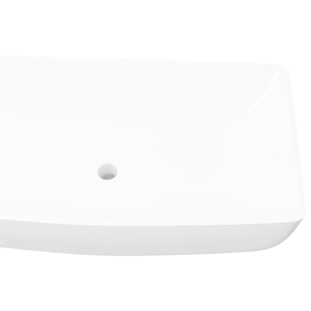 Luxury Ceramic Basin Rectangular Sink White 71 X 39 Cm VidaXL - Image 4