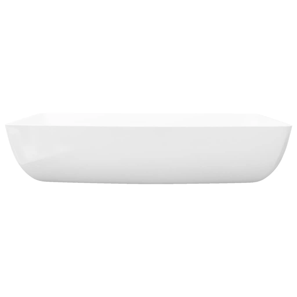 Luxury Ceramic Basin Rectangular Sink White 71 X 39 Cm VidaXL - Image 6