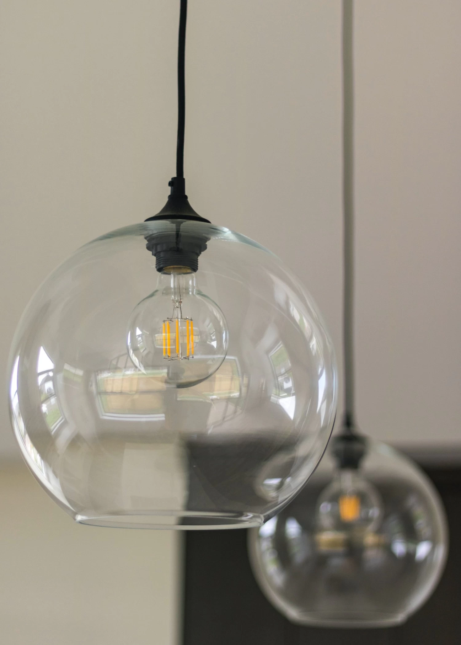 Glass Pendant Light - Black Frankie - Image 3