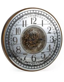Round Mirror Wall Clock