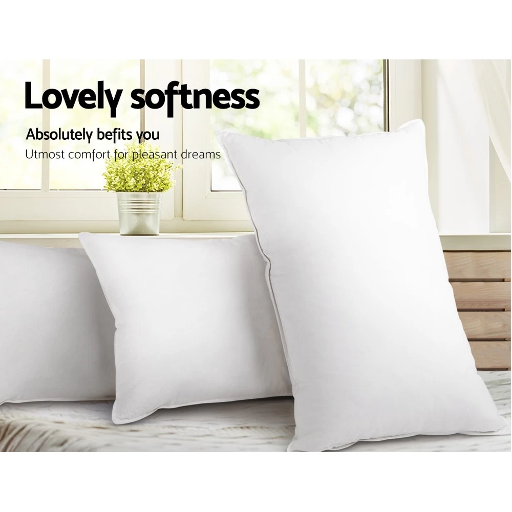 Giselle Bedding Family Hotel 4 Pack Bed Pillow Soft Medium Firm Cotton 48X73CM - Image 5