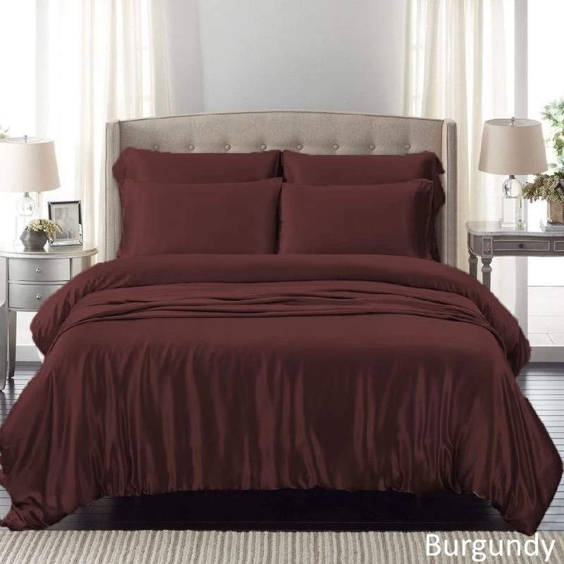 Silky Satin Quilt Cover And Pillowcase Set 1000TC - Image 6