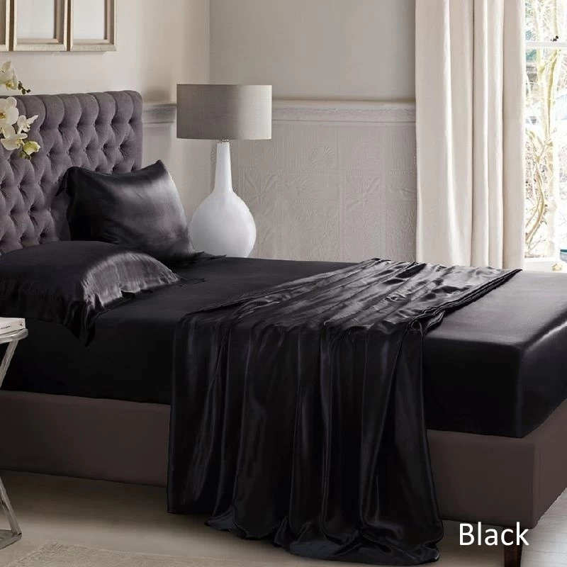 Soft And Silky Satin Polyester Bed Sheet Set 1000TC - Image 3