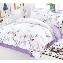 Spring Eva Design 100% Cotton Quilt Cover Set 300TC