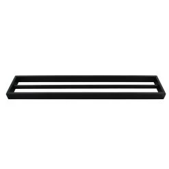 ACA Bathroom Square Double Towel Rack Towel Rail Black 600mm