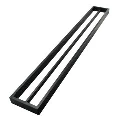 ACA Bathroom Square Double Towel Rack Towel Rail Black 800mm