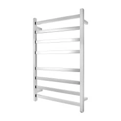 ACA Square Electric Heated Towel Rack Rail Warmer 8 Bar Chrome Stainless Steel SAA