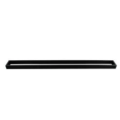 ACA Bathroom Square Single Towel Rack Towel Rail Black 800mm