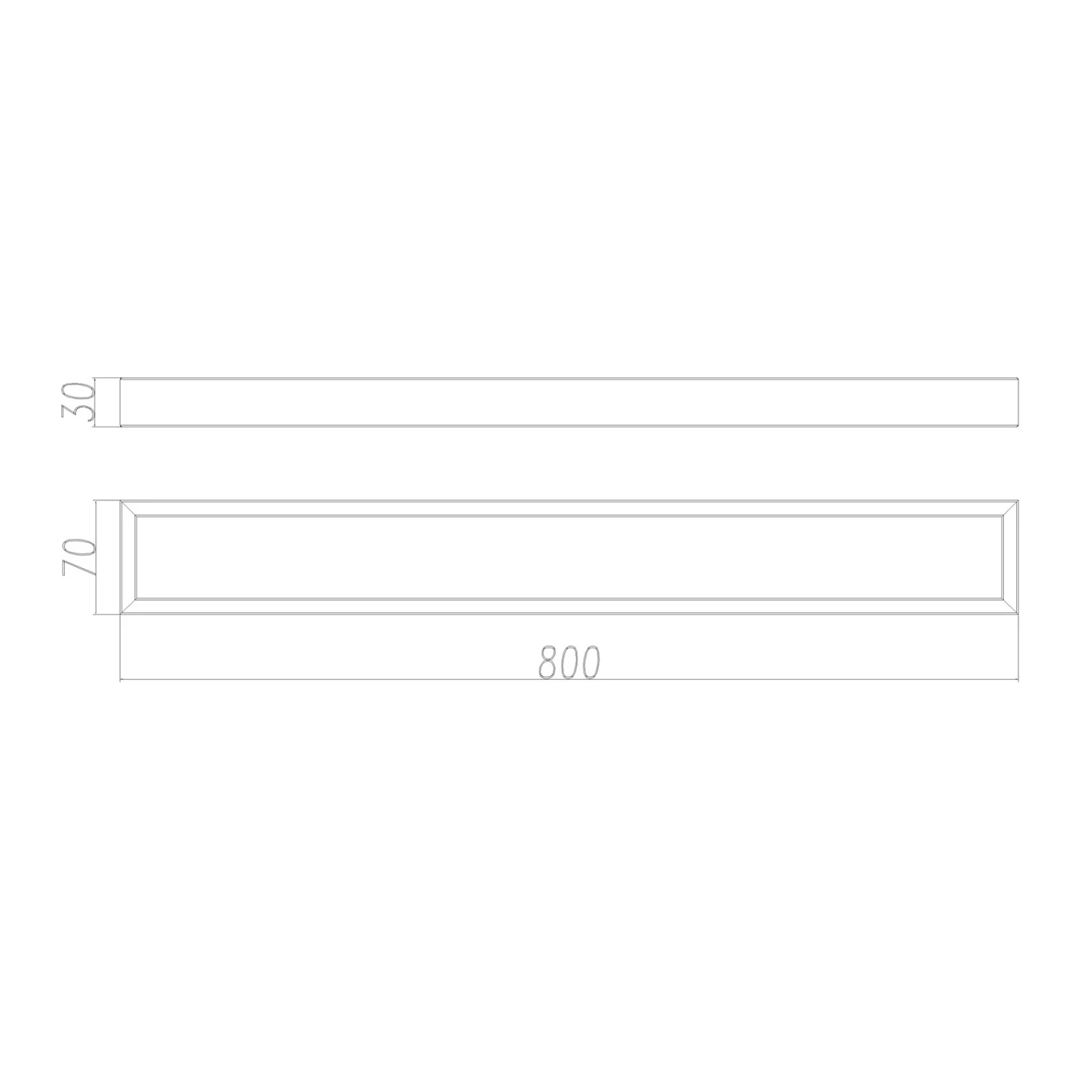 ACA Bathroom Square Single Towel Rack Towel Rail Chrome 800mm - Image 4