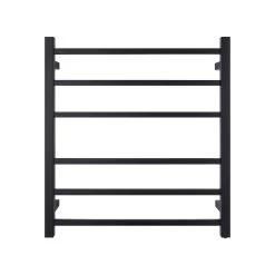 ACA Square Electric Heated Towel Rack Rail Warmer 6 Bar Black Stainless Steel SAA