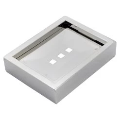 ACA Bathroom Square Soap Dish Holder Chrome