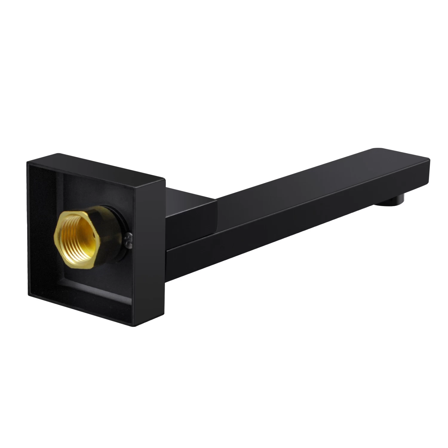 ACA Swivel Bath Spout With 1/4 Turn Wall Taps Set Black Square - Image 4