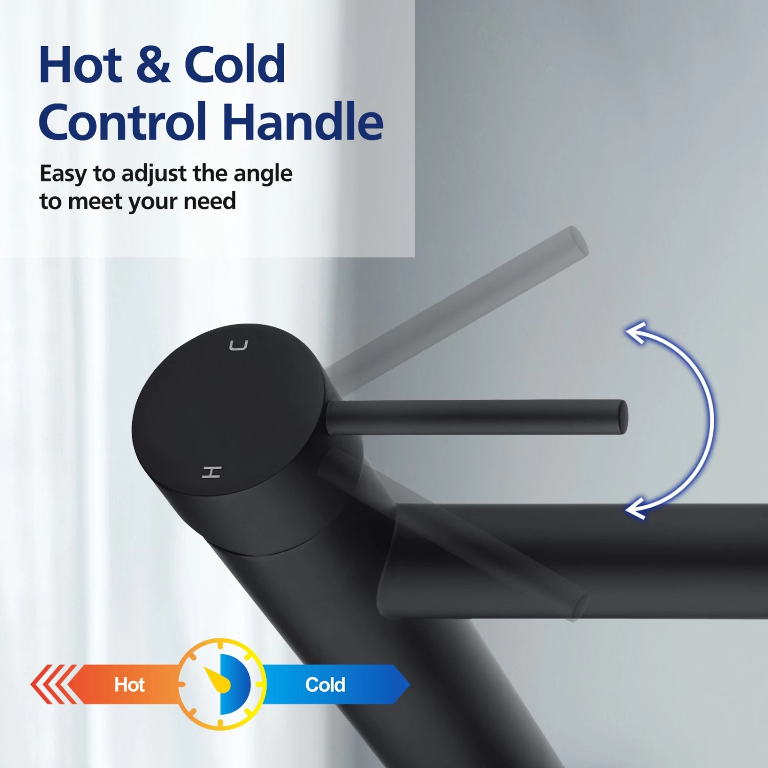 ACA Round Bathroom Taps Tall Basin Mixer Tapware Faucet Brass WELS Matte Black - Image 3