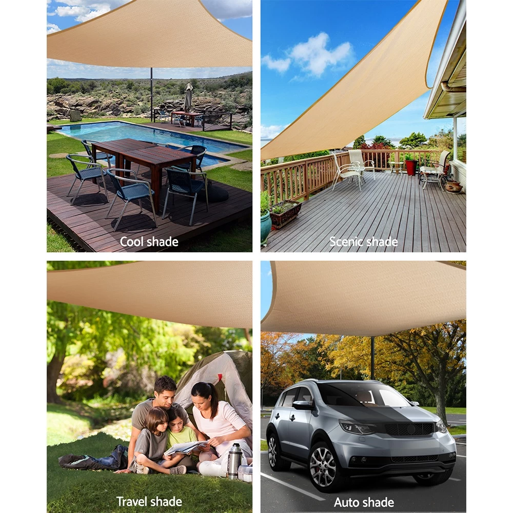 Instahut Rectangle Shade Sail Waterproof 4x6m - Image 5